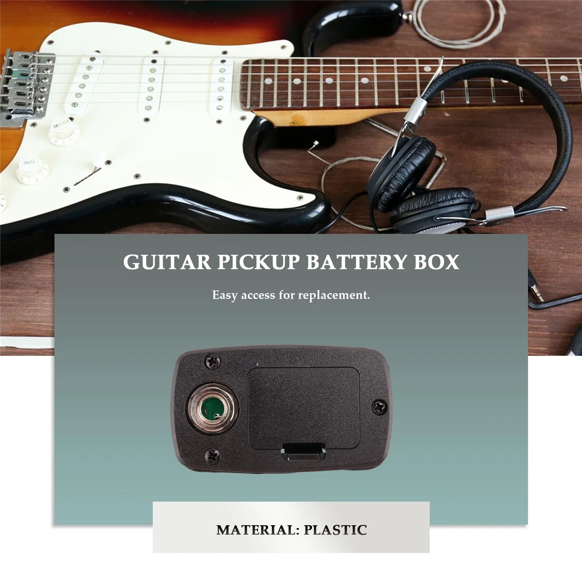 ABS 9V Gitarre Pickup Batterie Fall Box für Elektrische Akustische Gitarre Bass Lagerung Abdeckung Ersatz