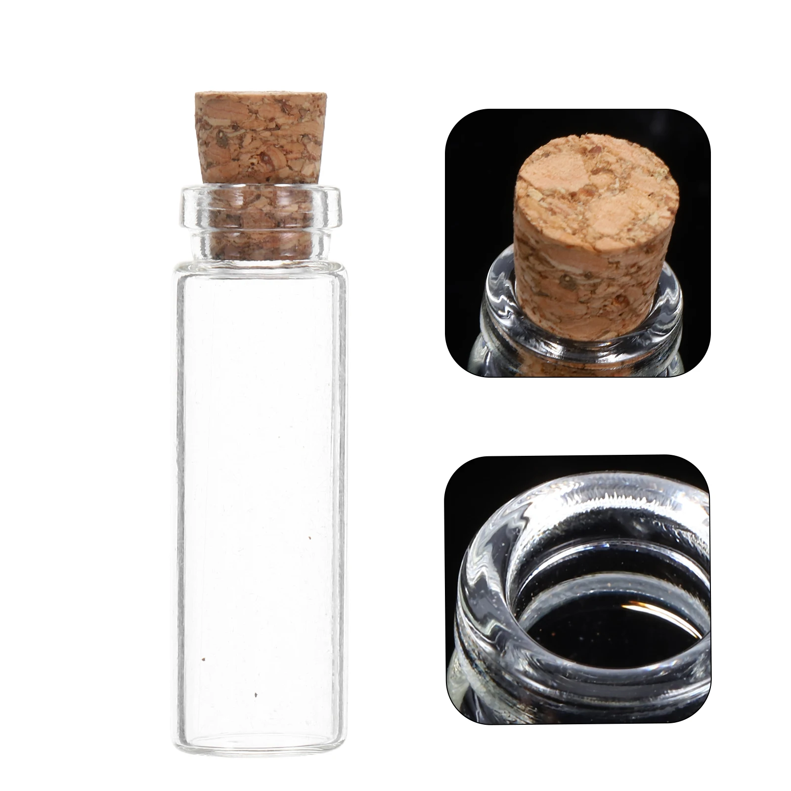 

24Pcs Mini Transparent Glass Wishing Bottles Versatile Decorative Tiny Jars Cork Lids DIY Crafts Storage Tiny Jars with Lids