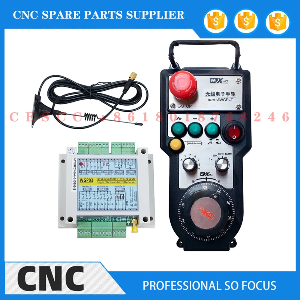 

Wireless electronic handwheel CNC machining center Fanuc Baoyuan system CNC controller hand crank pulse generator