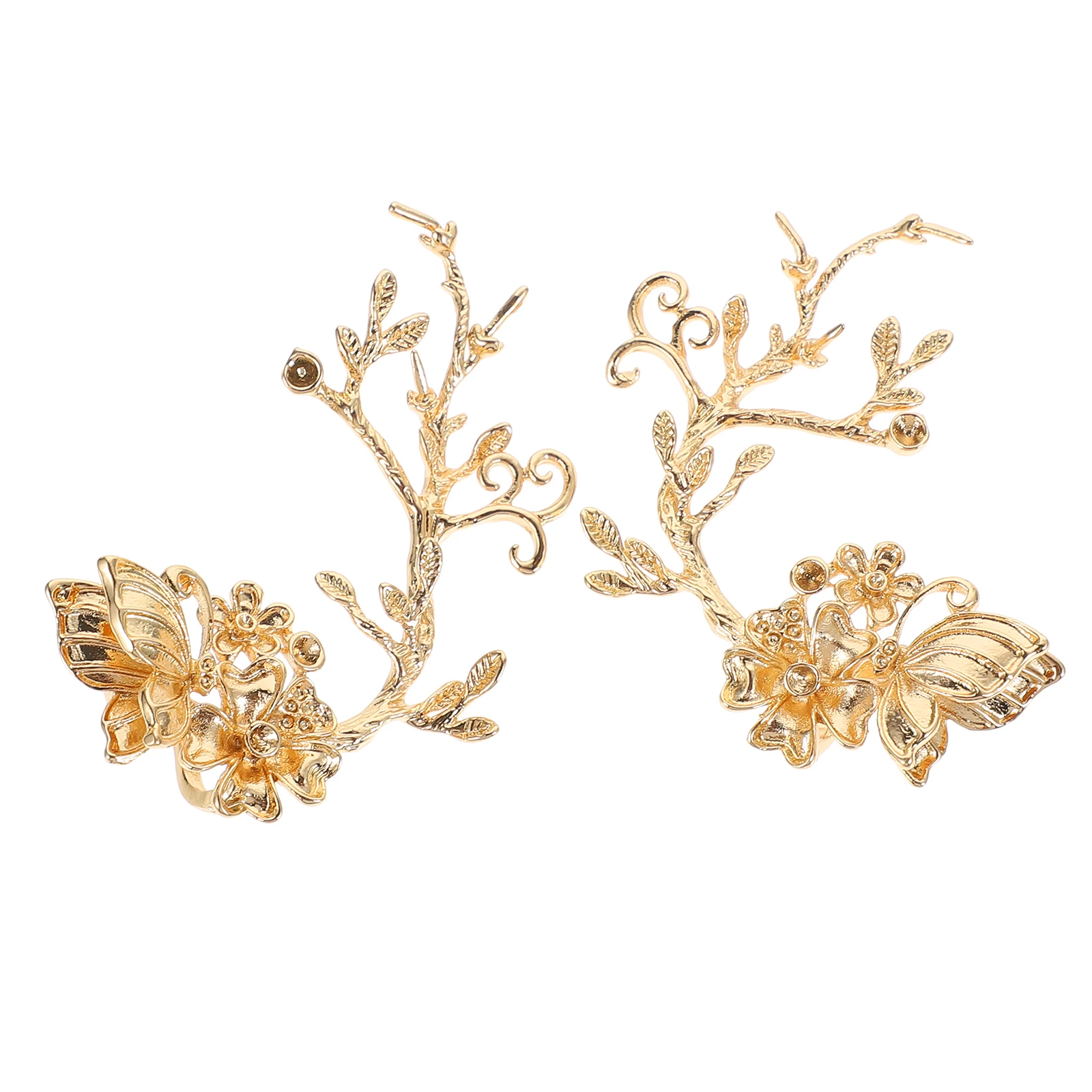 

2Pcs Ancient Style Hair Clip DIY Charms Hair Stick Accessories Handmade Headdress Decorative Materials Decorative Hairpin Charms
