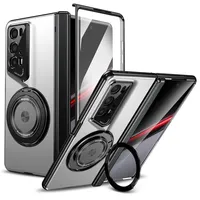 Luxury Hinge Holder Magnetic Phone Case for Honor Magic V2 RSR VS3 V3 Screen Glass All Inclusive Folding Stand Shockproof Cover