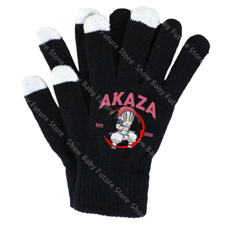 19CM Adult Gloves Demon Slayer Infinity Castle Boys Gloves Cartoon Tanjirou Screen Gloved Winter Anime Kids Birthday Cute Gifts - view 6