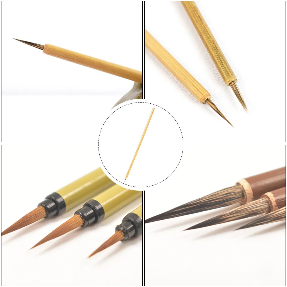 

1 шт. китайская каллиграфическая кисть высокого качества для рисования, чернильная ручка с бамбуковой ручкой, инструмент для студентов и практикующих художников