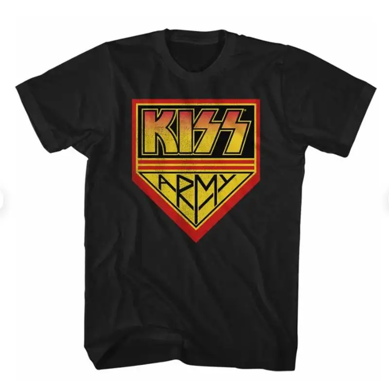 Kiss Army Classic Black Adult T Shirt Cotton S 5Xl
