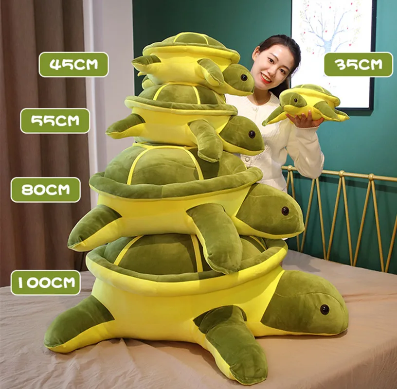 1pc 35-80cm Kawaii Schildkröte Plüsch Spielzeug Gefüllte Weiche Tier Puppen Nette Meeresschildkröte Kissen Baby kinder Geburtstag Geschenke – Detail 1