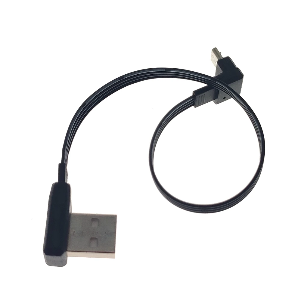 10 سنتيمتر 20 سنتيمتر سوبر شقة مرنة صعودا وهبوطا اليسار الزاوية اليمنى 90 درجة USB مايكرو USB ذكر إلى USB ذكر كابل البيانات 30 سنتيمتر 50 سنتيمتر