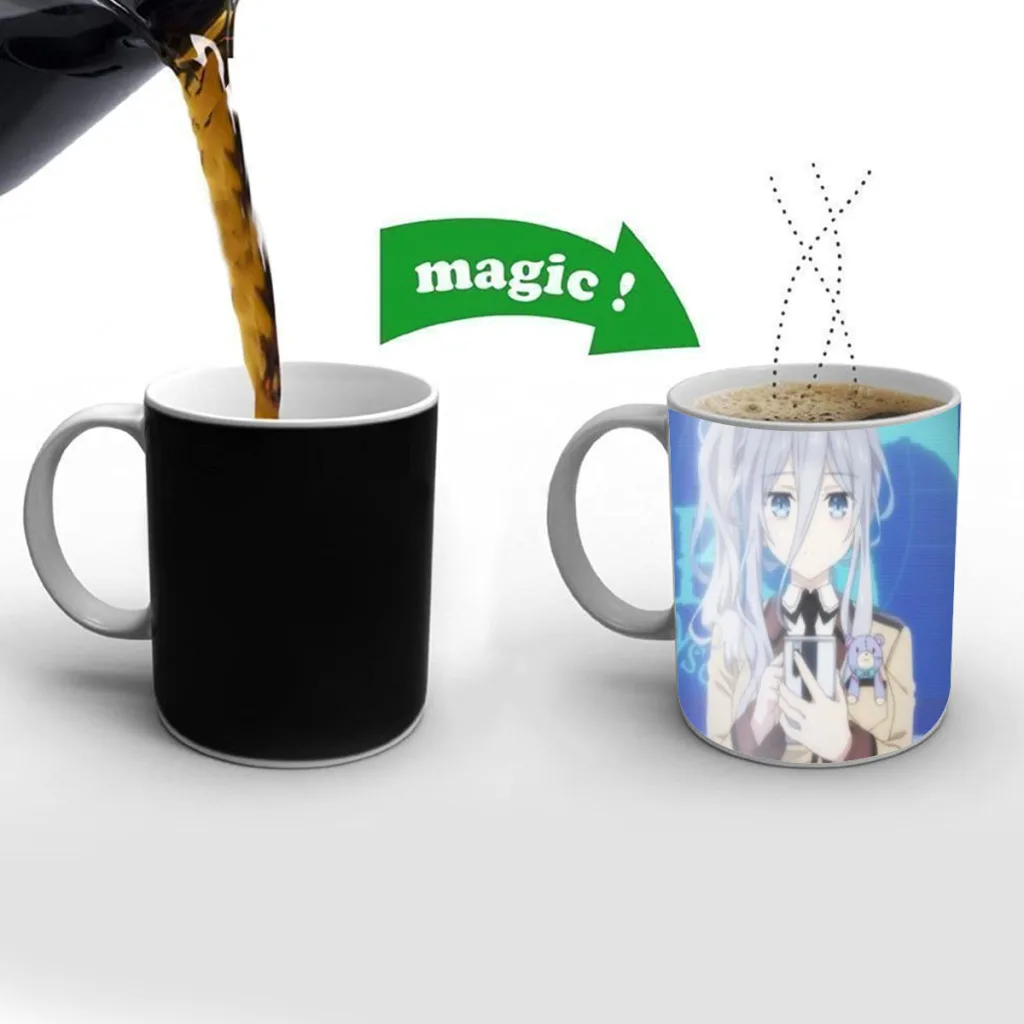 

DATE A LIVE Coffee Mugs Cup Color Changed Mug Heat Sensitive Tea Cup Coffee Mug Gift Mug Drop Shipping