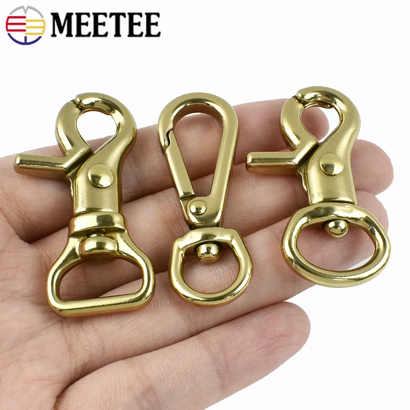 2/5/10Pcs 10-25mm Brass Metal Buckle For Bag Swivel Lobster Clasp Trigger Snap Buckles Webbing Connect Hook DIY Accessories