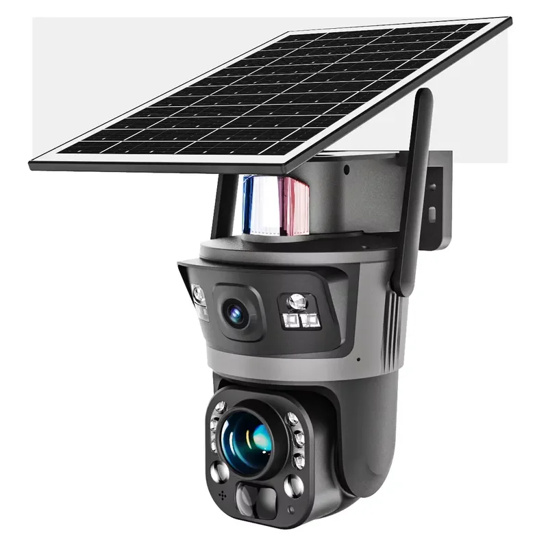 UBOX 36X Zooming 3MP+3MP Dual Lens Wireless Micro-power Recording PTZ CCTV Outdoors Solar Panel Night Vision Camera