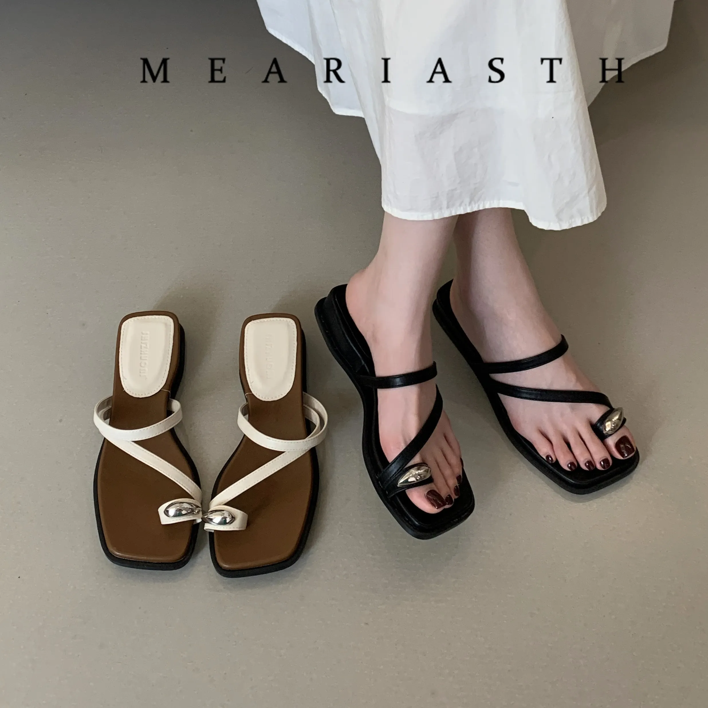 

Женские кожаные шлепанцы на танкетке, летние сандалии, новые модные мюли на платформе, пляжные тапочки для отпуска, на толстой подошве, на высоком каблуке 3 см