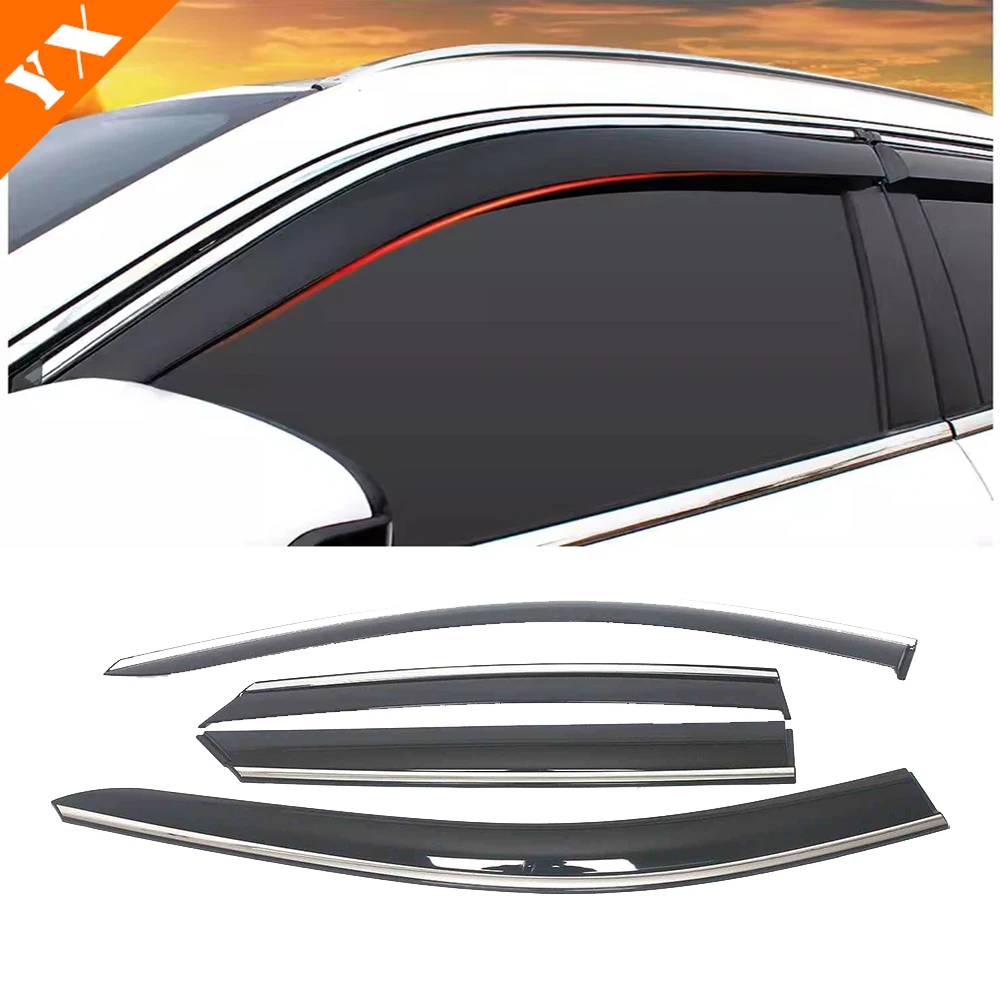 

For MG4 MULAN MG4 EV 2022-2024 Chrome Trim Car Window Sun Shade Anti Rain Decoration Protector Sticker Cover Garnish Accessories