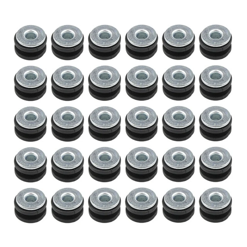 30Pcs Motorcycle Rubber Grommets Bolts for Fairing Rubber Grommets Kit Washer Assortment