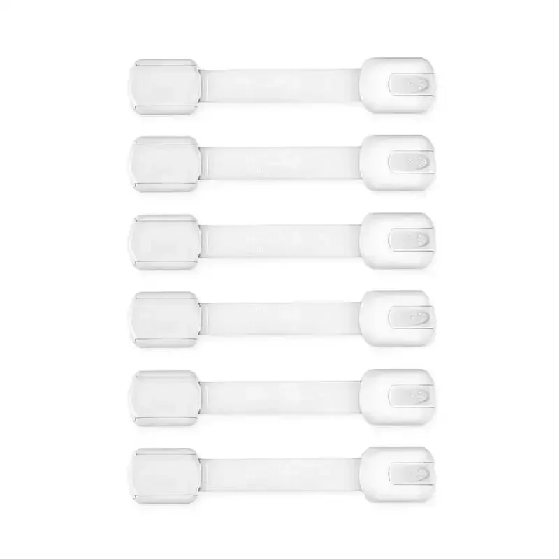 

1-6PC Child Safety Belt Lock, Suitable for Cabinets, Drawers, Bathrooms, Refrigerators, Etc Adhesive Pad. No-drill Installation