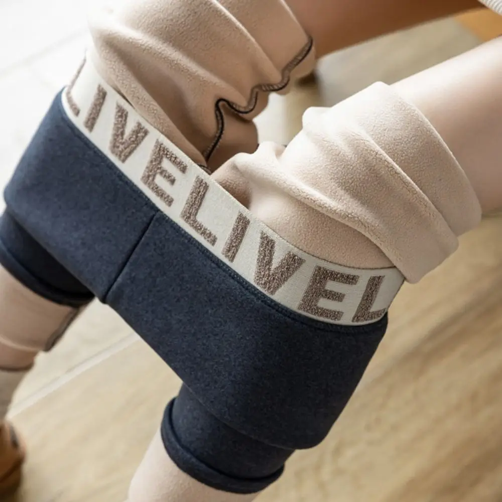 

Fashion Letter Women Leggings Autumn Winter Thickened Underpants Warm Slim Fit Fleece Pants