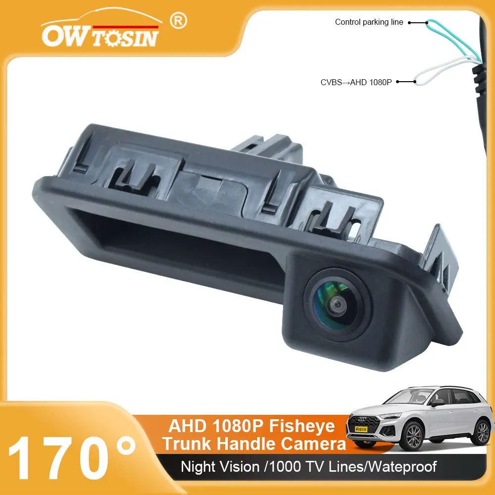 170° AHD 1080P Trunk Handle Vehicle Rear View Car Camera For SEAT Ateca 2016 2017 2018 2019 Parking  Android Monitor