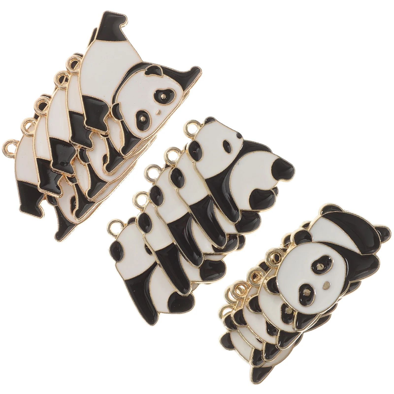 

15pcs Panda Shaped Necklace Pendants Diy Craft Accessories Hanging Decorations Bracelet Earrings Multicolor Combo