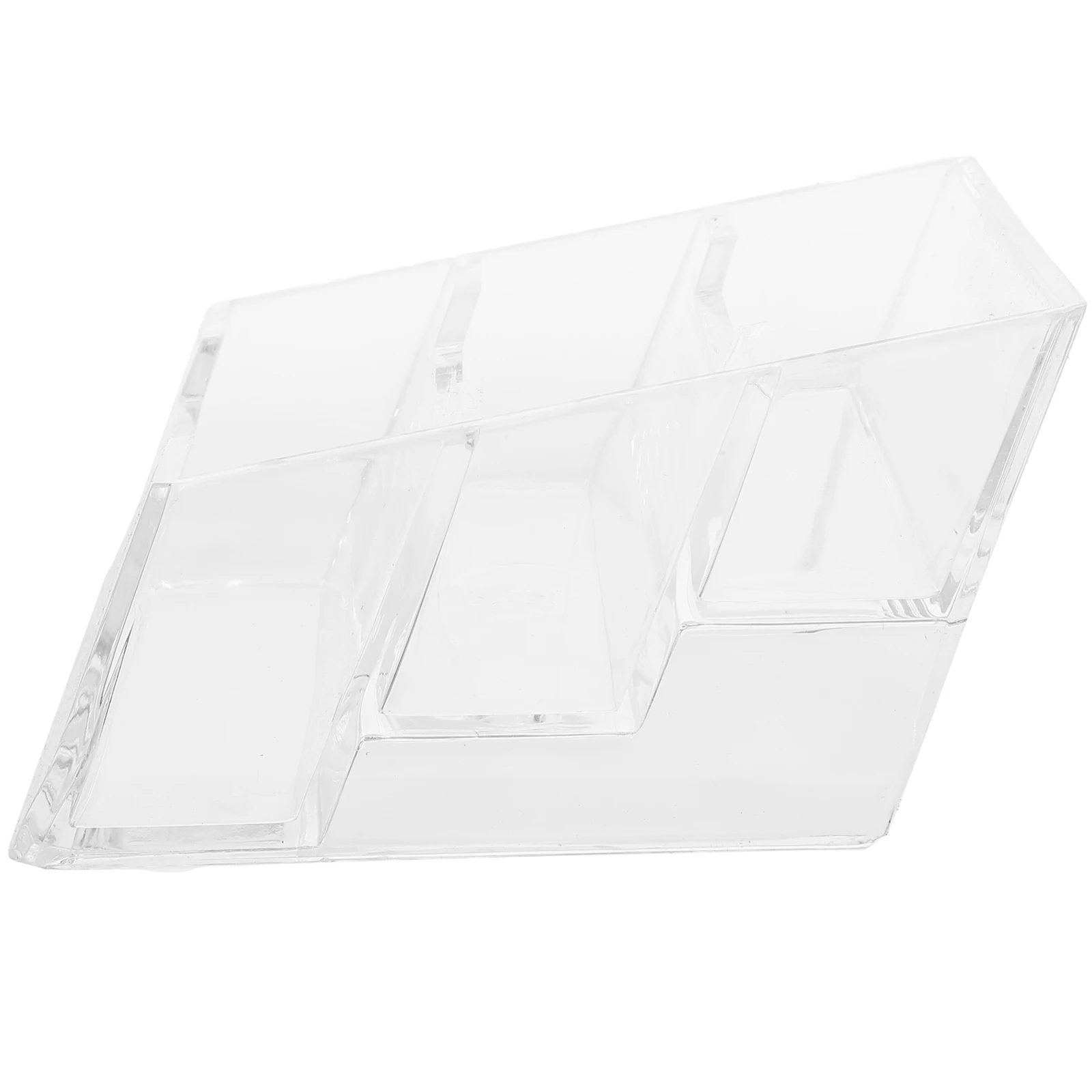 

Transparent Business Card Case Holder PP Material 2 Layers Vertical Desktop ganizer Display St for Cards Place Holder Postcard
