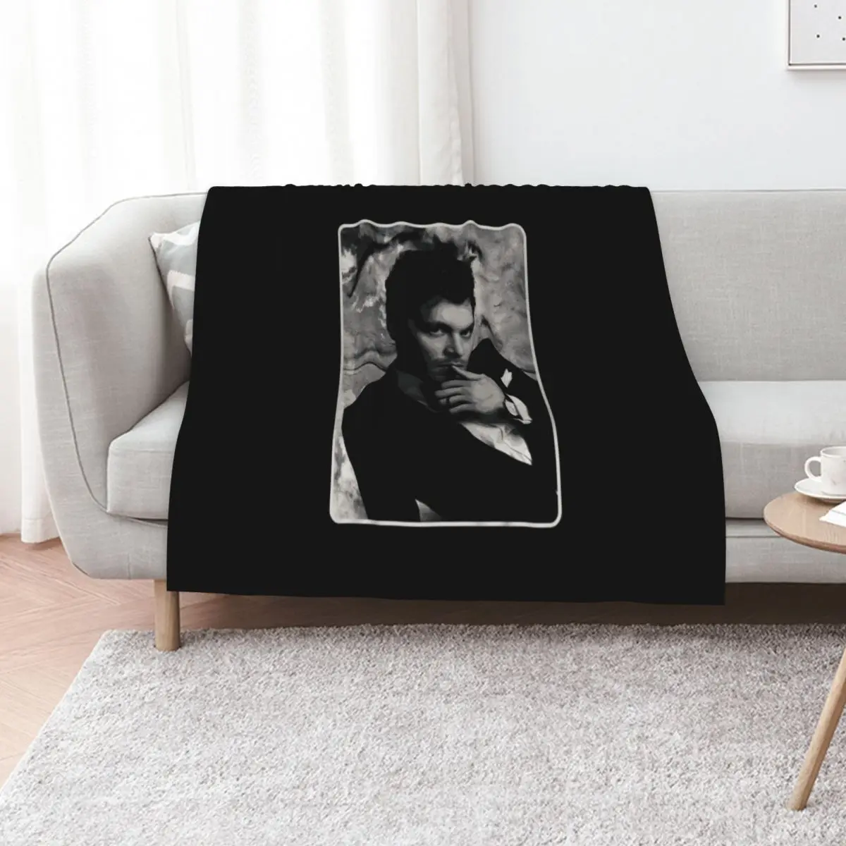 

klaus tvd potrait Klaus Mikaelson Throw Blanket Retros Softest valentine gift ideas wednesday Blankets