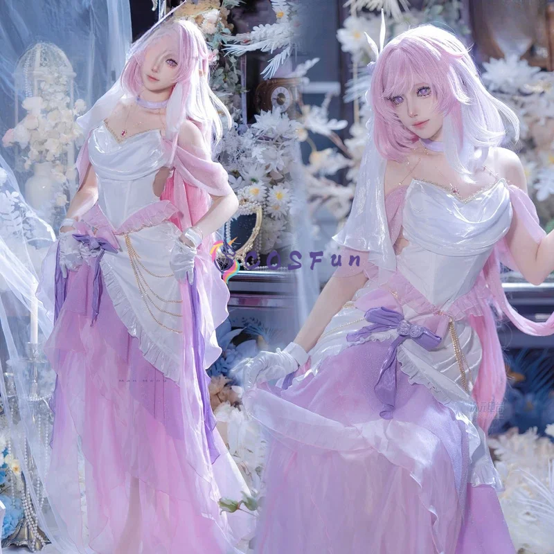 

Elysia Косплей Honkai Impact 3, костюм для ролевых игр для женщин и девочек, сексуальное элегантное платье для Хэллоуина, полный комплект, COSFun