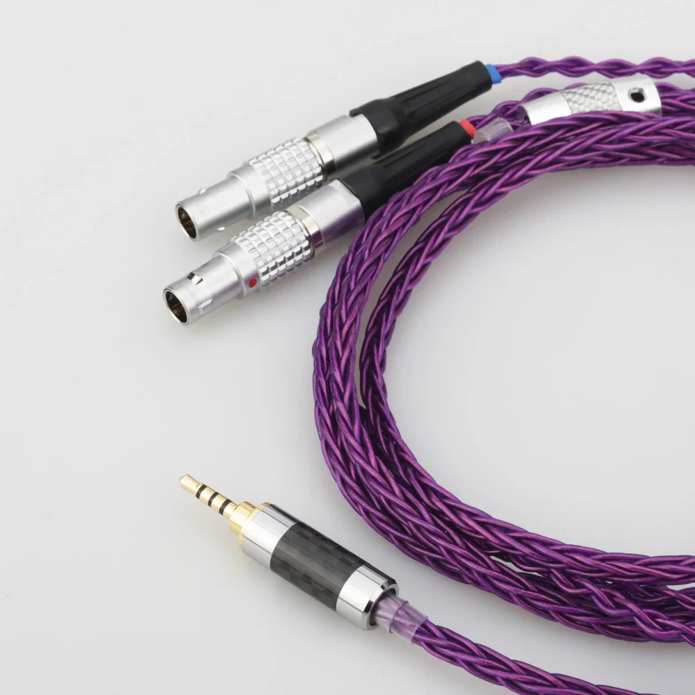 Audiocrast HIFI 8 Cores 7N OCC Silver Plated Headphones Replacement Cable Upgrade Cable for Focal Utopia ELEAR Headphones