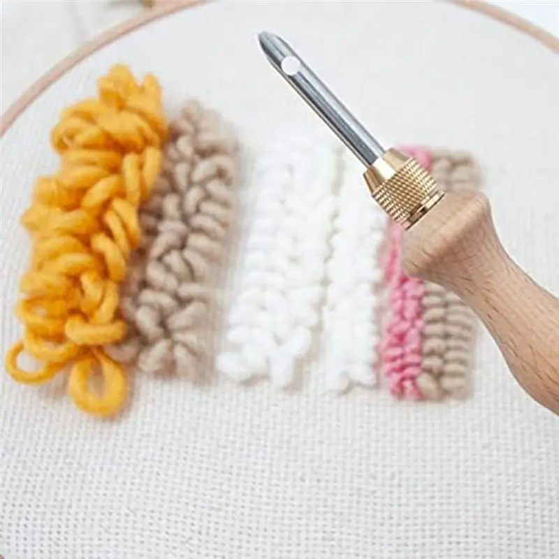 (N21R] Punch Needle Rug Punch Needle Embroidery Punch Needle Set DIY Craft Needlework Punch Needle for Stitching Applique