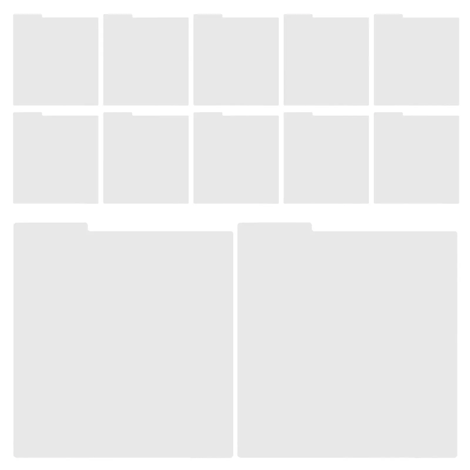 

12Pcs Vinyl Record Separation Dividers White Plastic Album Dividers for Record Crate Shelf Storage Organizer Classification