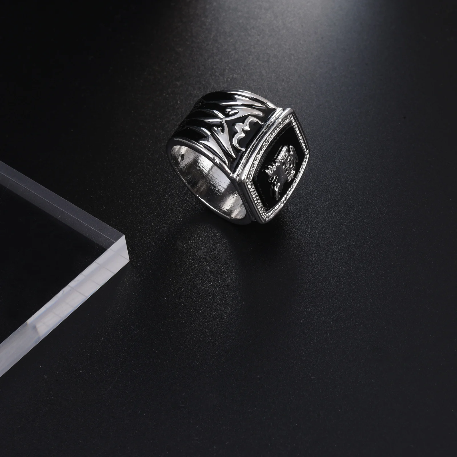 Alaric Ric The Vampire Diaries Revival Black Ring,the Top Quality Steampunk Antique Movie Jewelry