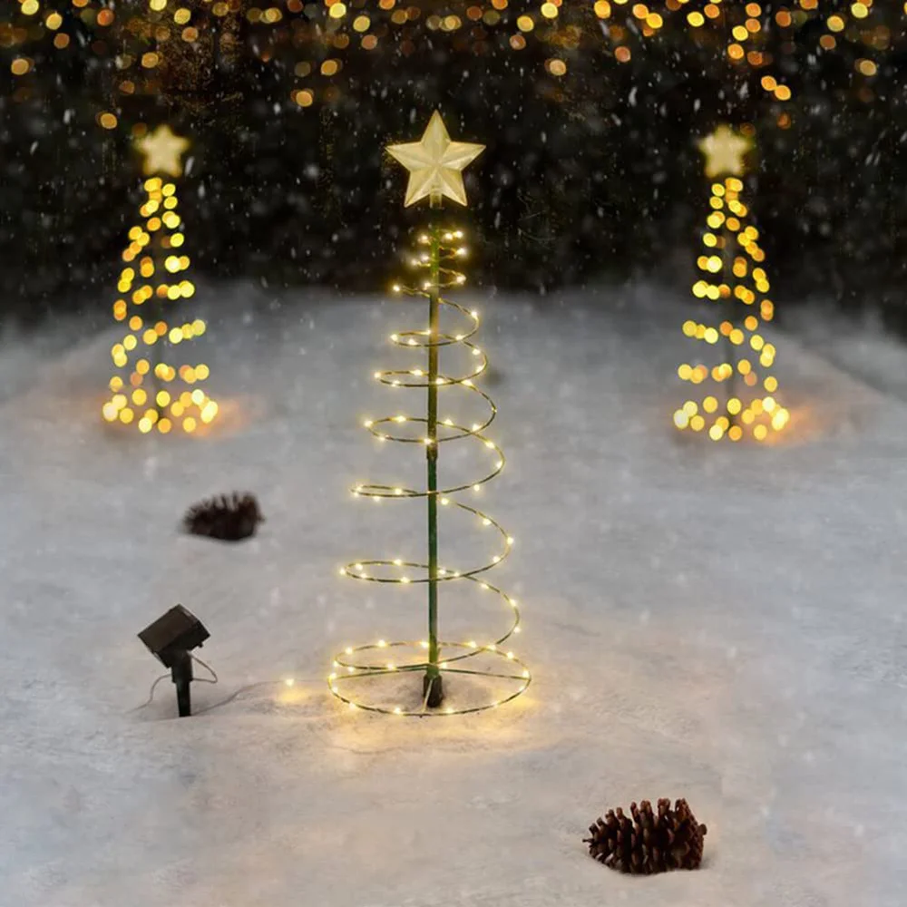 Solar Christmas Tree Garden Lights Star LED String Lights IP65 Star Light Decorative Lights for Christmas Day Decoration