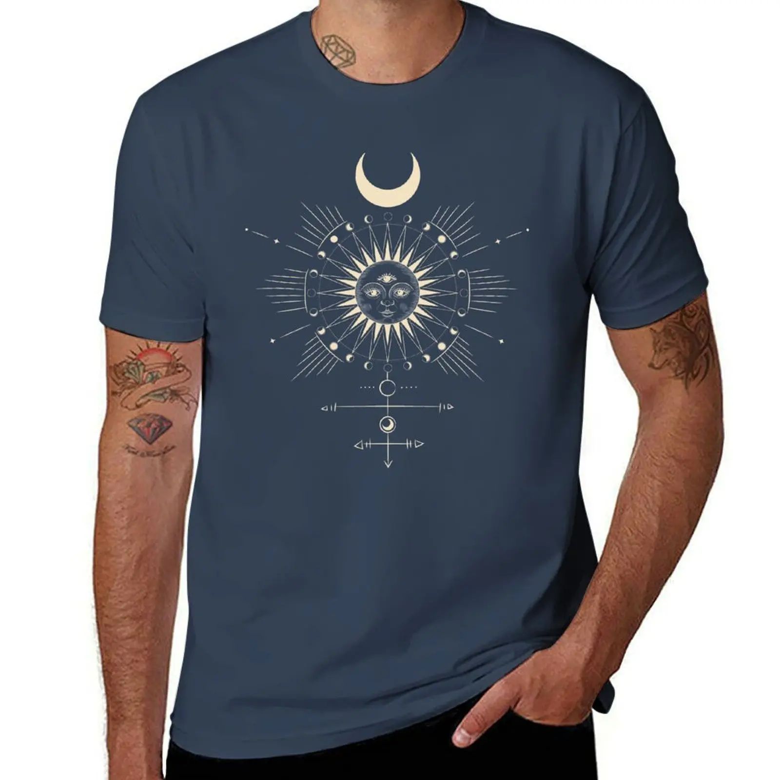 Sun Moon Stars 1 T-Shirt All Weather Casual Short Sleeve