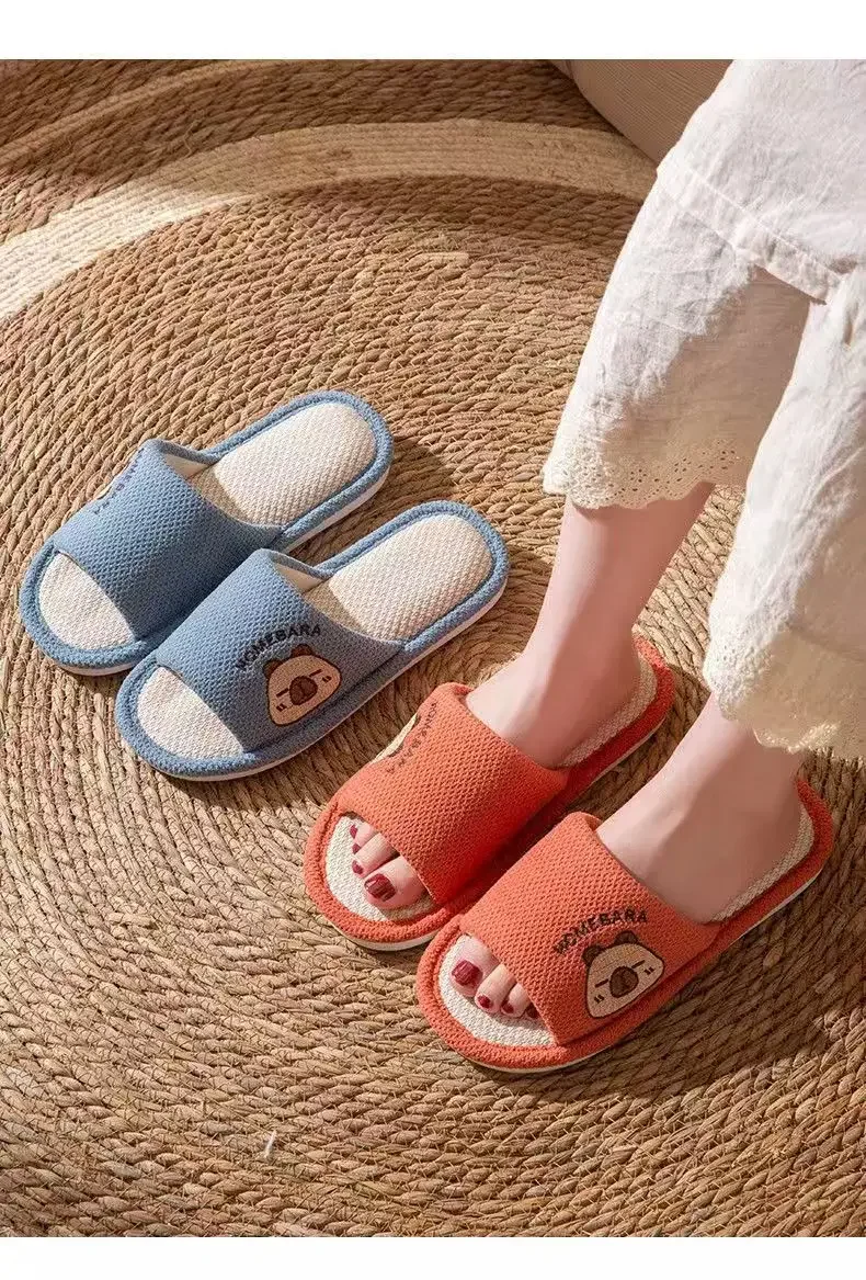 2026 Neue Frühlings-Leinen-Hausschuhe für Erwachsene mit Cartoon-Motiv, bequeme, weiche, atmungsaktive und schweißfreie Paar-Leinen-Hausschuhe, Slip-On-Schuhe – Detail 13