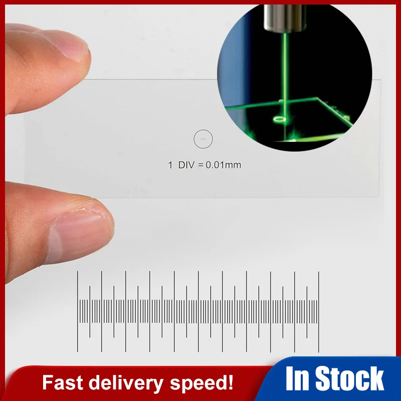 العدسة ميكرومتر قطر 19 مللي متر الزجاج البصري عبر حاكم صافي للمجهر الحيوي 23.2 مللي متر العين DIV 1 0.1 0.05 0.2 مللي متر