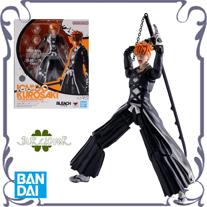 

BANDAI Original S.H.Figuarts BLEACH Series ICHIGO KUROSAKI TENSA ZABGETSU Anime Action Figure Gifts In Stock