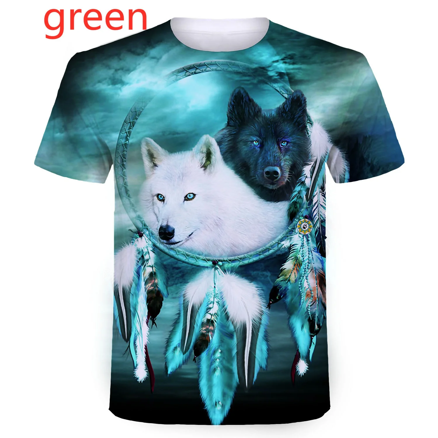 Men/Women Personality Cool Printing Graphic Tee Shirt Plus Size Short Sleeve Summer Fashion 3D Wolf Printed T Shirts