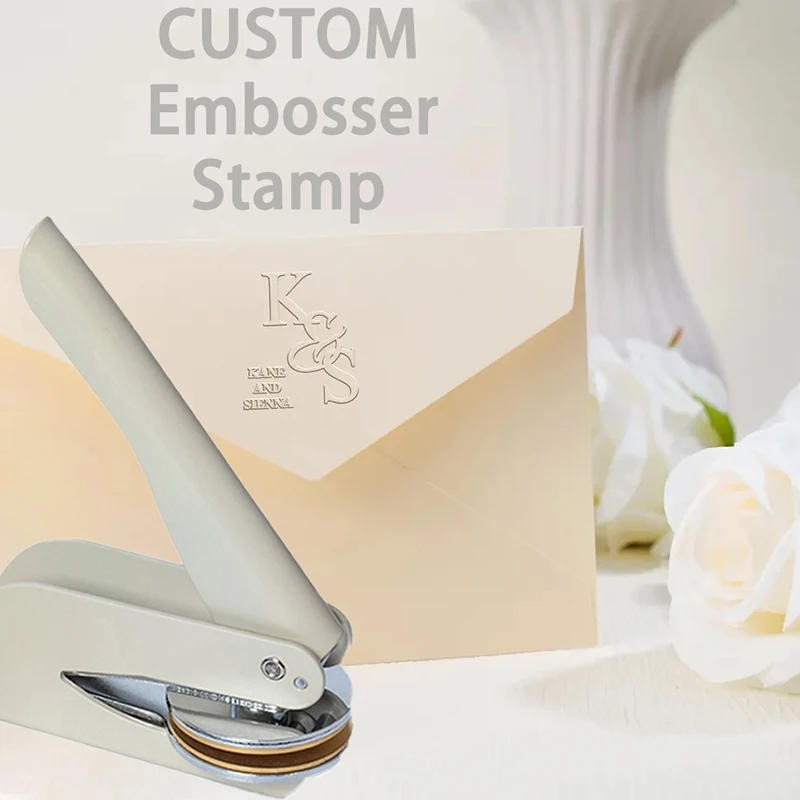 

Customized Embosser Stamp Personalized Logo Design Custom Book Embosser Seal for Wedding Invitation Embossing Paper Stamps