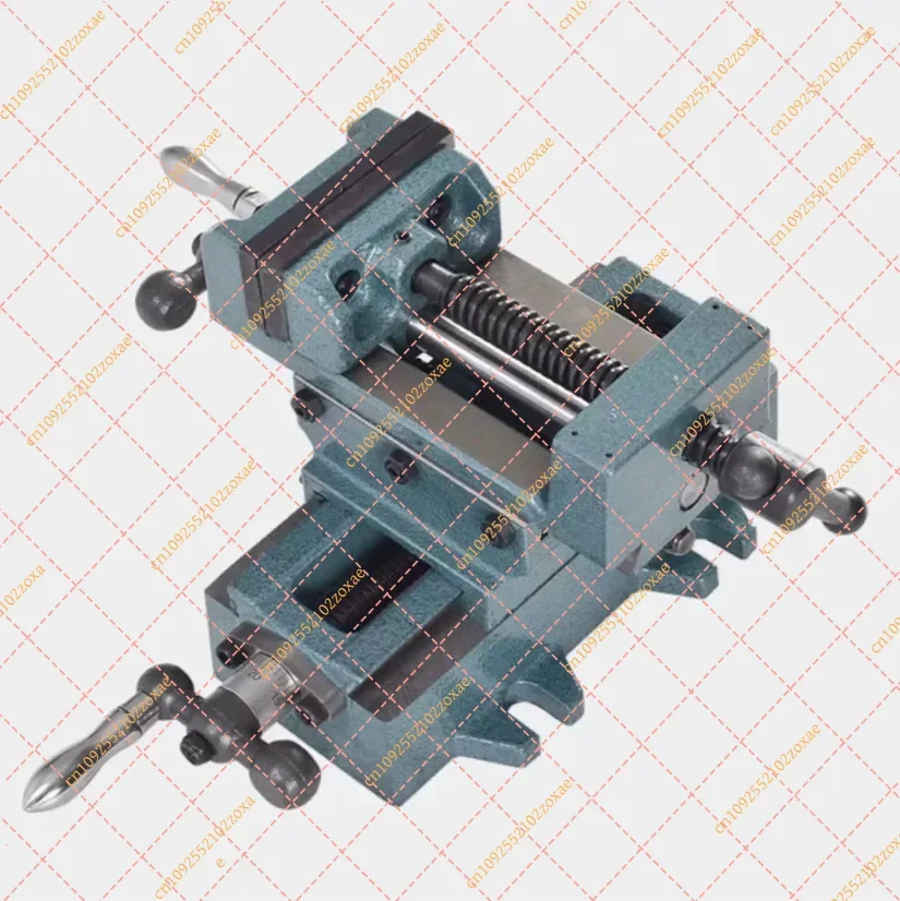 Heavy Duty Cross Slide Vise 3/4 Inch Bench Clamp 2-Way Precision Milling Vice Flat Metalworking Tool for Drill Press