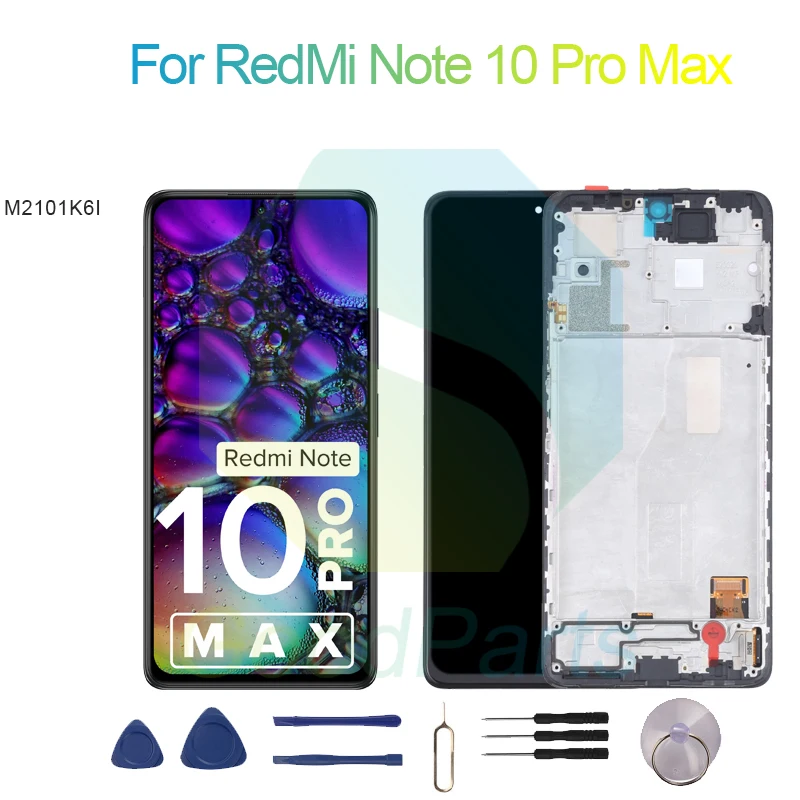 For RedMi Note 10 Pro Max Screen Display Replacement 2400*1080 M2101K6I For RedMi Note 10 Pro Max LCD Touch Digitizer