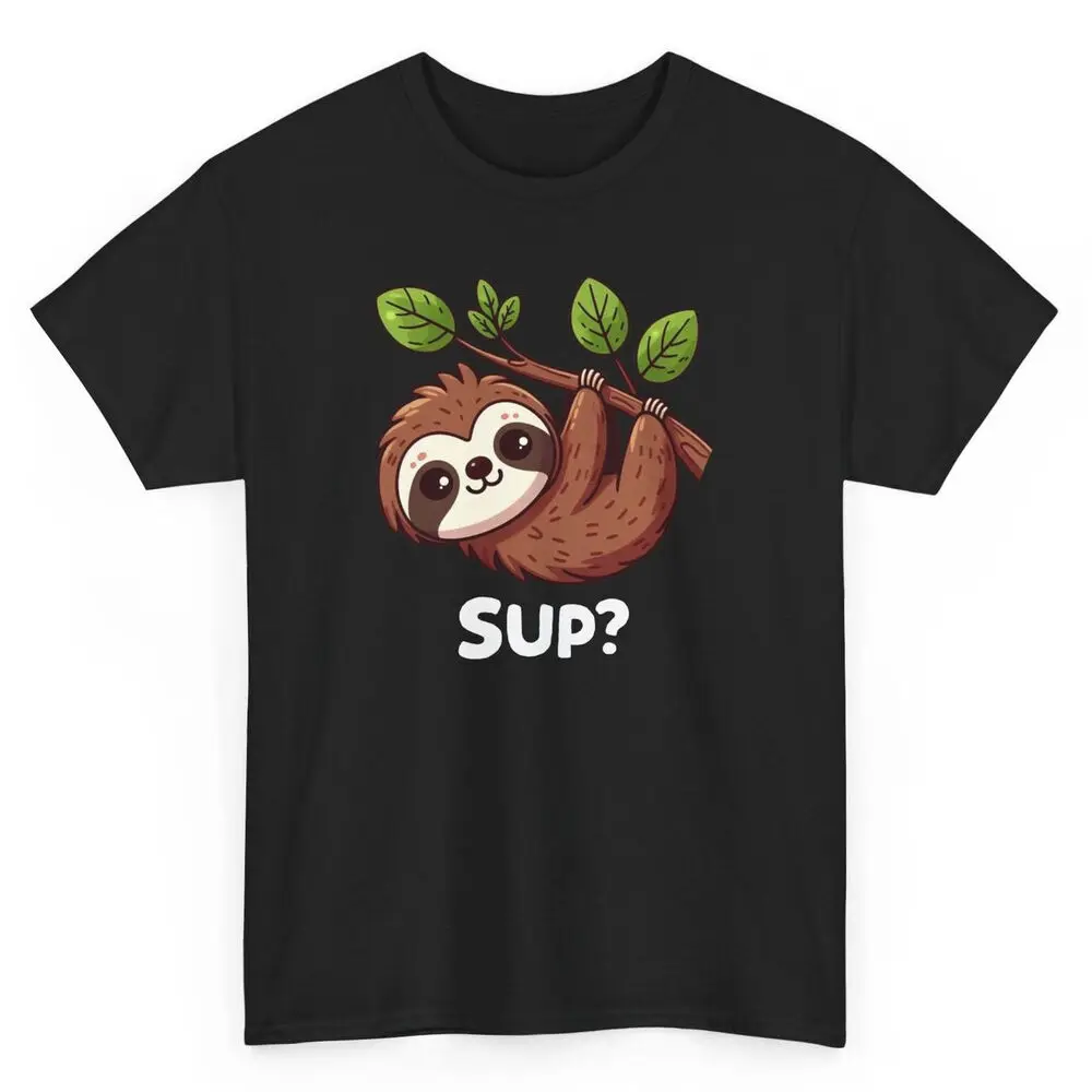 Sloth Funny T-shirt - Pet Humorous Sloth Saying Graphic Tee Anime Graphic T-shirts Y2K Tops New Arrival Unisex Summer