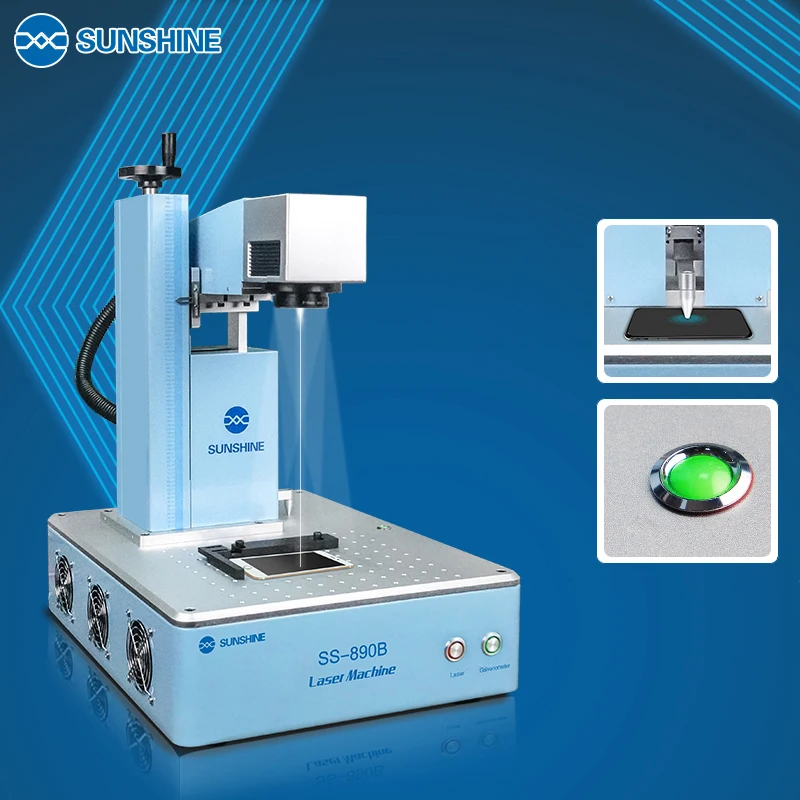 

New pattern SUNSHINE SS-890B 20W Fiber Laser Frame Removal Marking engraving Machine Screen Removal Intelligent Ranging