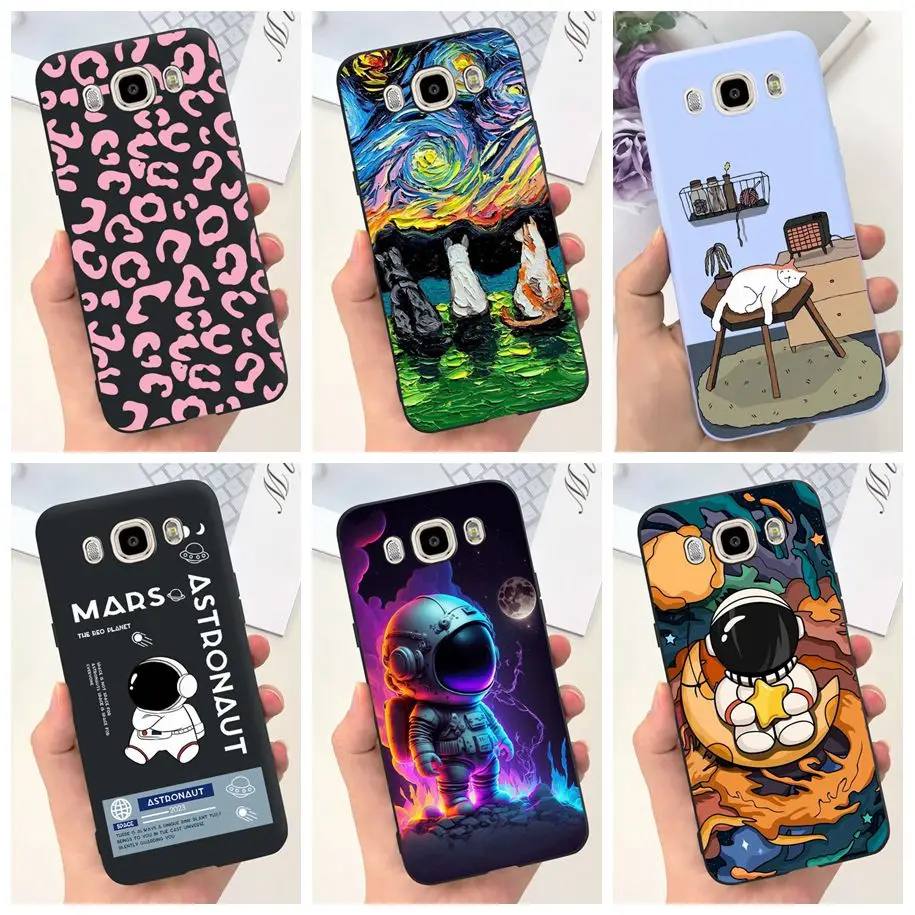 For Samsung Galaxy J7 2016 Case J710 J710F Astronaut Cover Soft Silicone Cute Phone Case For Samsung J3 J5 2016 J510 J320F Coque