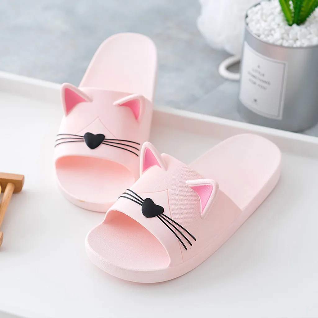 Women Thong Slippers Size 11 Men&Women Home Indoors Slippers Cartoon Cat Floor Family Shoes Beach Womens Shoe Slippers Size 8