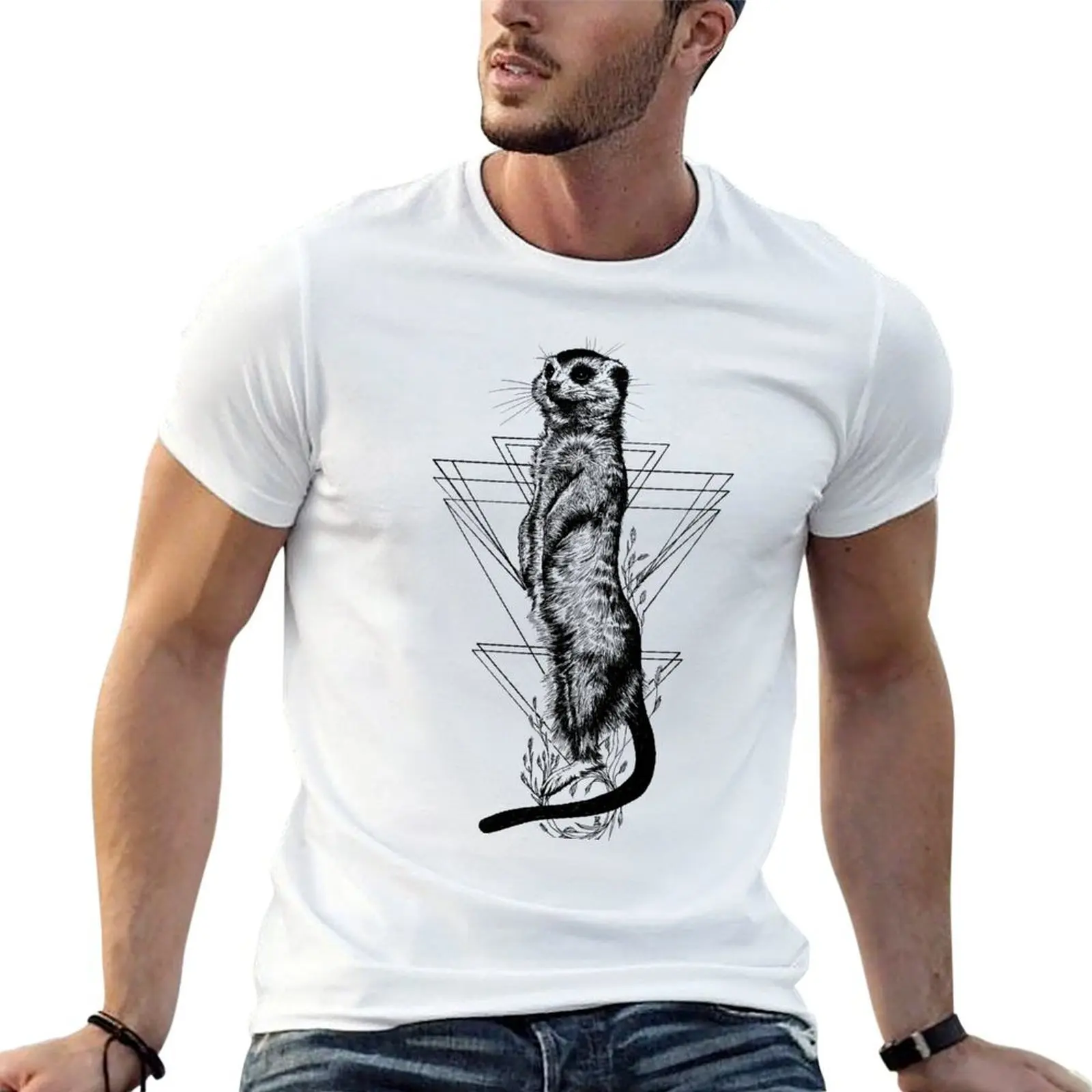 

Meerkat - little guardian T-Shirt t shirts designer t shirt personalised t shirt man cotton T-shirt