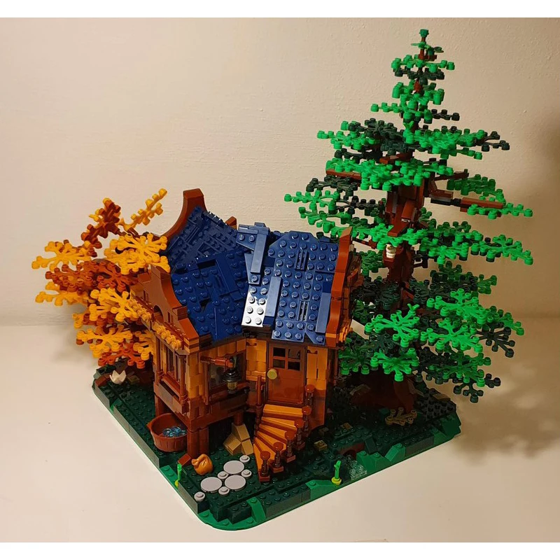 Spot MOC-61103 1909 stücke kleine partikel montage baum haus gebäude villa landschaft szene haus modell