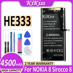 4500mAh KiKiss HE333 batteria per Nokia 8 Nokia8 Sirocco HE 333 Smart Mobile Phone batteria ad alta capacità batteria + NO