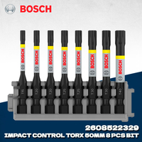 BOSCH 2608522329 PRO Impact T Screwdriver Bit 8 pcs Hex Shank HSS Durable Power Tool Accessories