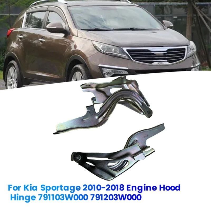 

1 пара автомобильных шарниров капота 79110-3W000 79120-3W000 для Kia Sportage 2010-2018 шарнир капота двигателя 791103 W000 791203 W000
