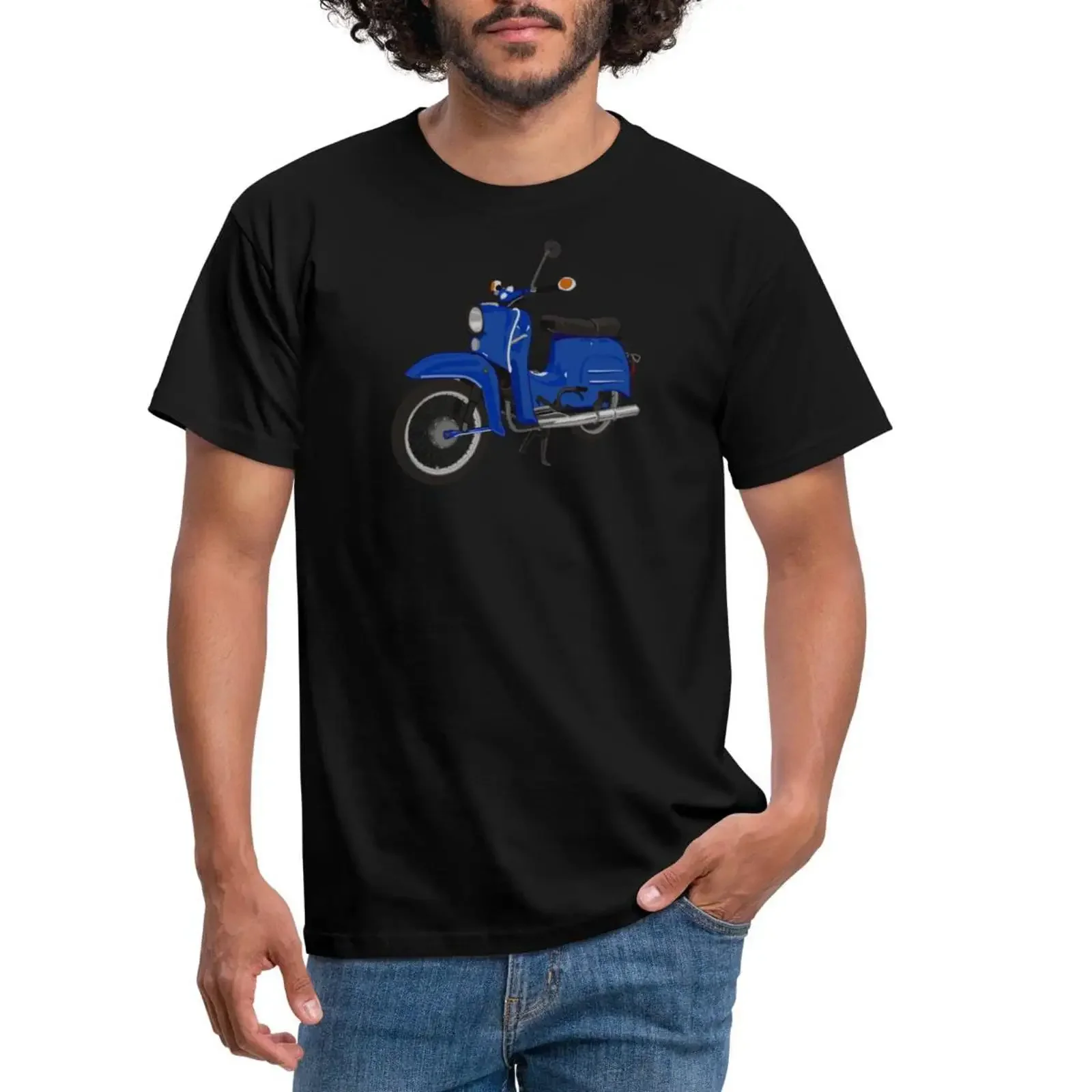 Sponsored Ad Spreadshirt Vintage Dunkelblaue Simson Schwalbe Moped Männer T Shirt vintage Washed Top For Everyday Wear