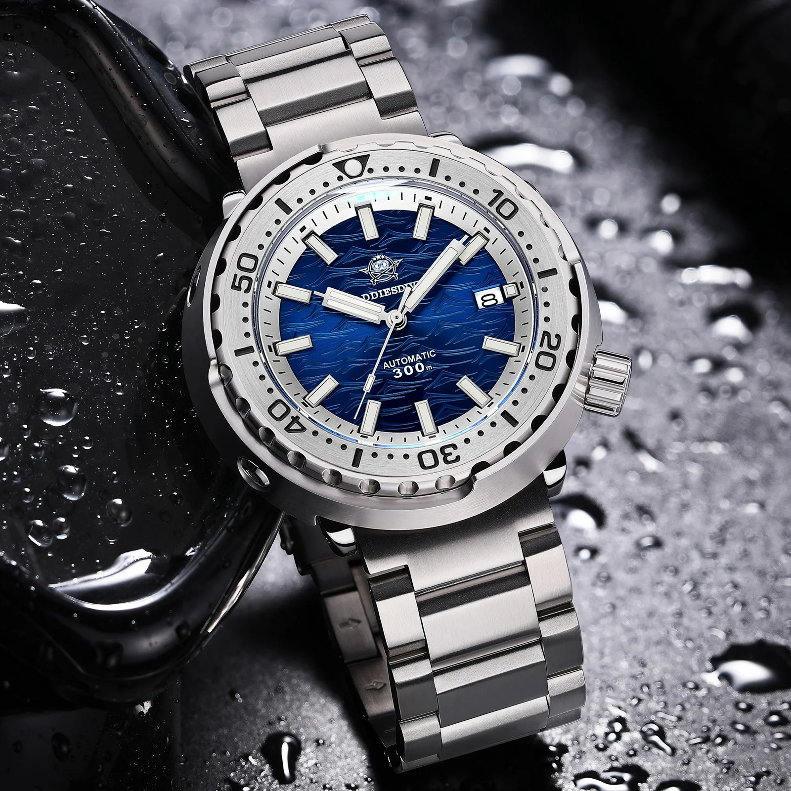 

ADDIESDIVE NH35 Automatic Mechanical Watch Stainless Steel Blue/White/Black Watches 300m Diving Watch For Men Relogio Masculino