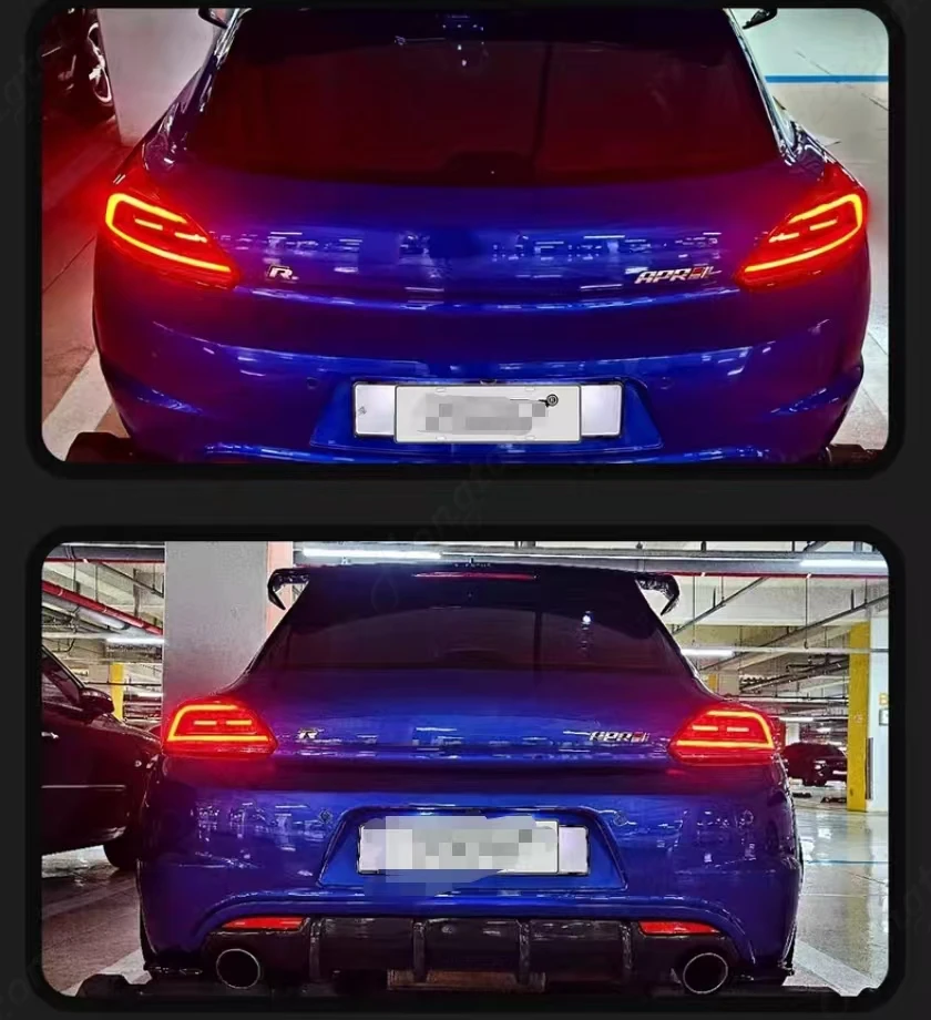 Rücklichteinheit für Volkswagen Scirocco 2009-2014 DRL Sequentieller Blinker Projektorlinse Rückleuchte Auto-Styling