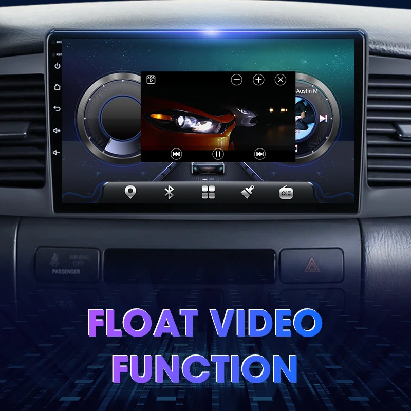 JMCQ 2Din Car Radio Multimedia Player For Toyota Corolla E120 E130 2000-2004 Android 12 GPS Navigation Stereo Head Unit Carplay