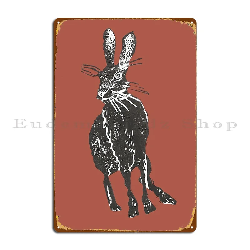 Tamar Hare Burnt Orange Metal Sign Funny Party Plates Living Room Design Garage Tin Sign Poster